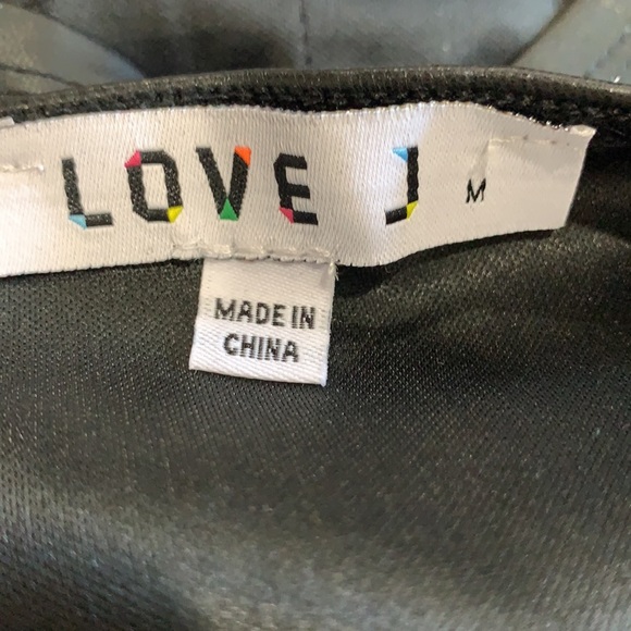 New Love J spaghetti strap PU leather bustier hook top - Picture 3 of 3